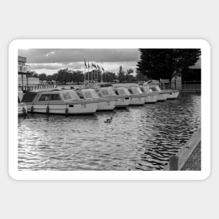 Hire fleet ready for rental on the River Thurne Sticker